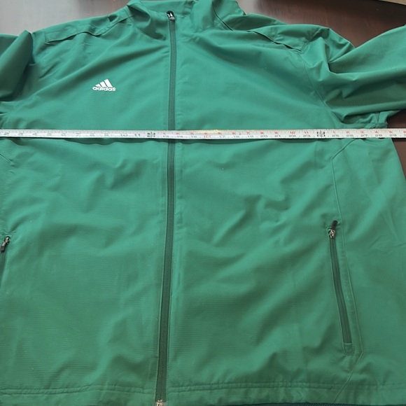 Adidas Full Zipper Green with White Stripe Windbreaker 90’S Vintage Men Size 3XL - Picture 15 of 17